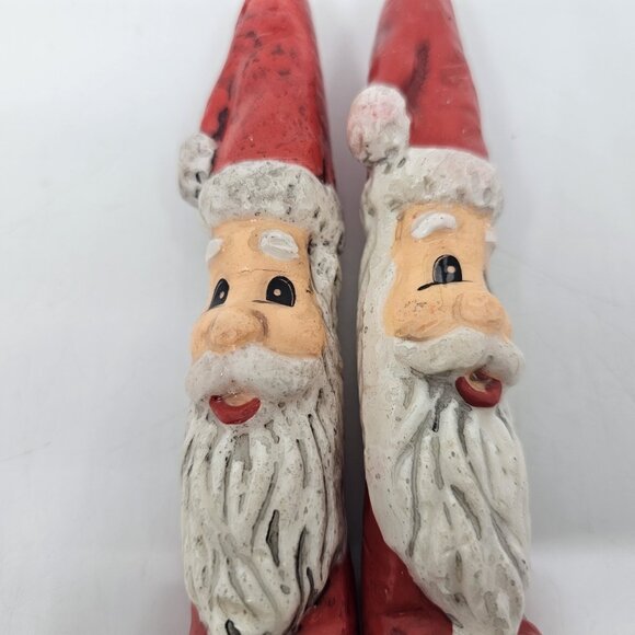Vintage Santa Claus Christmas Sculpture Candles 10 in Lot of 4 Red White - Picture 9 of 11